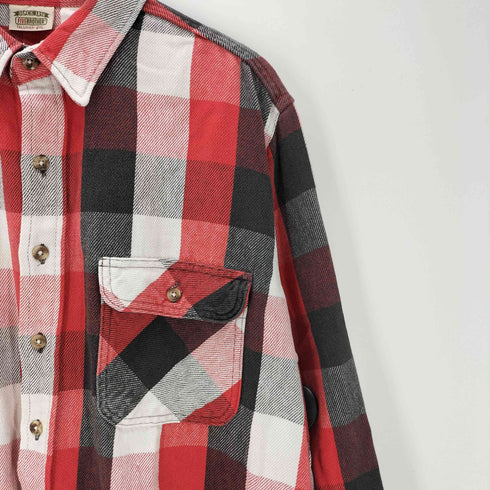 ファイブブラザー FIVE BROTHER 90S OLD USA製 ブロック チェック フランネル シャツ ヘビネル ビック サイズ メンズ 2XL