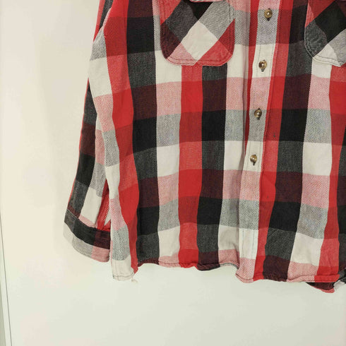 ファイブブラザー FIVE BROTHER 90S OLD USA製 ブロック チェック フランネル シャツ ヘビネル ビック サイズ メンズ 2XL