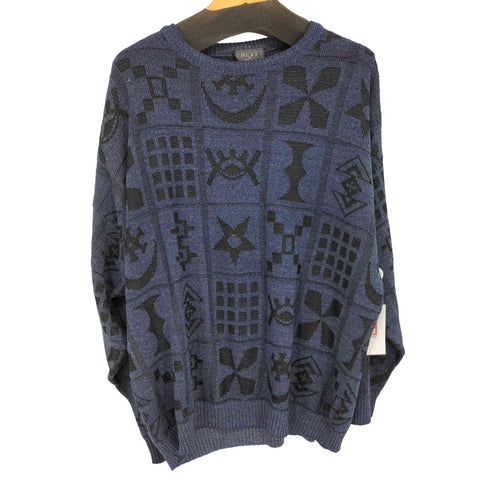 next made in uk 総柄 ニット メンズ
