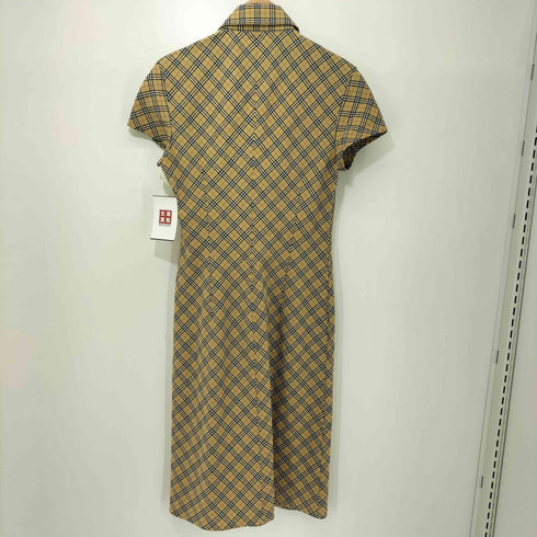 バーバリーブルーレーベル BURBERRY BLUE LABEL ホース刺繍 ノバチェック シャツ ワンピース 半袖 レディース EUR:38