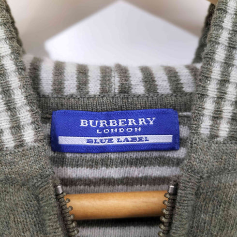 バーバリーブルーレーベル BURBERRY BLUE LABEL ニット ダブルジップ ジップアップ パーカー レディース