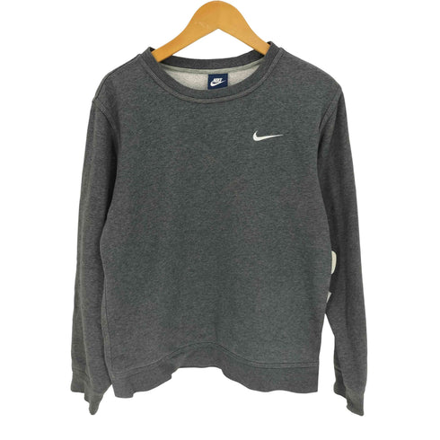 ナイキ NIKE スウッシュロゴ刺繍 裏起毛 クルーネック スウェット メンズ JPN:M