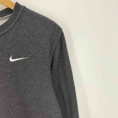 ナイキ NIKE スウッシュロゴ刺繍 裏起毛 クルーネック スウェット メンズ JPN:M