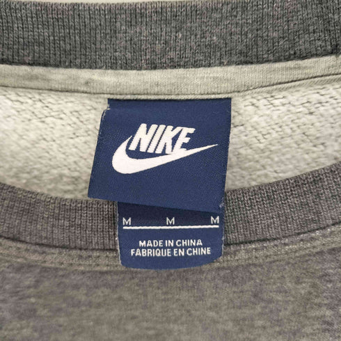 ナイキ NIKE スウッシュロゴ刺繍 裏起毛 クルーネック スウェット メンズ JPN:M