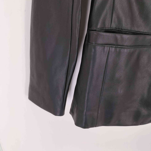 バナナリパブリック BANANA REPUBLIC VEGAN LEATHER フェイクレザー テーラードジャケット レディース JPN:0