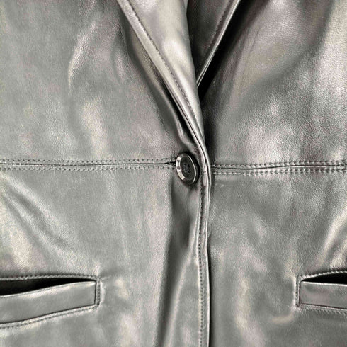 バナナリパブリック BANANA REPUBLIC VEGAN LEATHER フェイクレザー テーラードジャケット レディース JPN:0