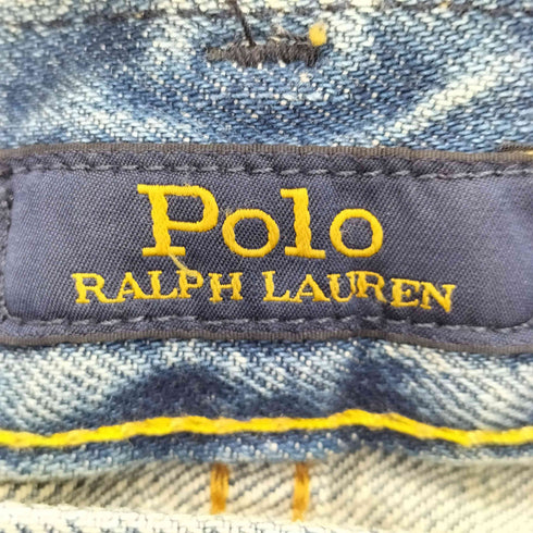 ポロラルフローレン POLO RALPH LAUREN VARICK SLIM STRAIGHT リペア ダメージ加工 ストレートデニム メンズ 30×30