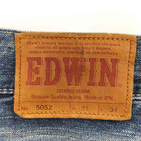 エドウィン EDWIN 日本製 505Z ジップフライ ダメージ デニムパンツ メンズ 31×34