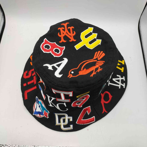 ニューエラ NEW ERA MLB ワッペン 総柄 バケット ハット メンズ