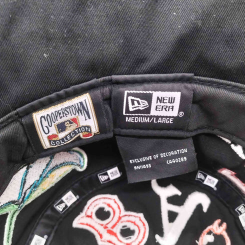 ニューエラ NEW ERA MLB ワッペン 総柄 バケット ハット メンズ