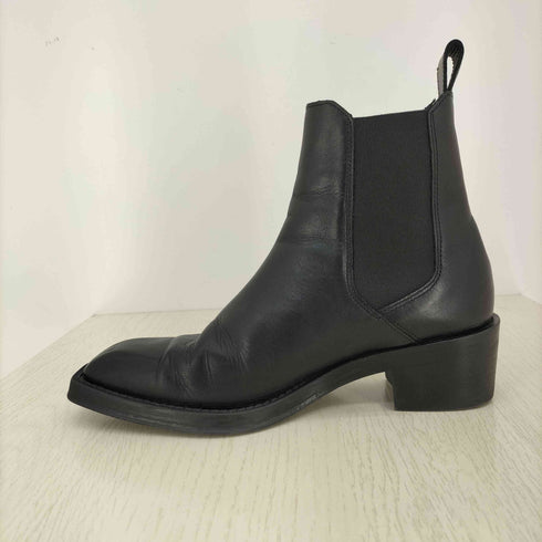 ザラ ZARA スクエアトゥ サイドゴア ヒールブーツ メンズ EUR:40
