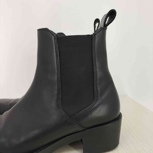 ザラ ZARA スクエアトゥ サイドゴア ヒールブーツ メンズ EUR:40