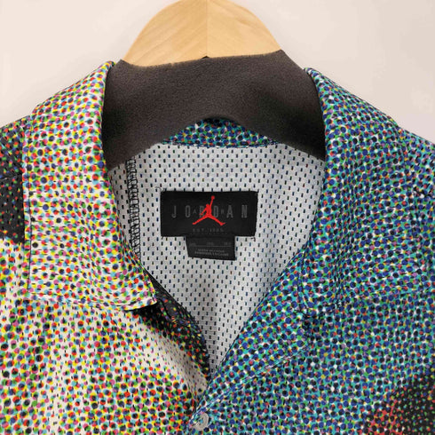 ジョーダンブランド JORDAN BRAND 22SS AS M J FLT HRTG PHOTO SHIRT BLACK ジョーダン フライト ヘリテージ パッチワーク フォト 半袖 シャツ 開襟 オープンカラー メンズ 3XL