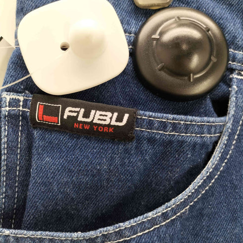 フブ FUBU DENIM HALF PANTS ワイド バギー デニム ジョーツ ショーツ クロップド パンツ Y2K B系 ビック サイズ メンズ 36