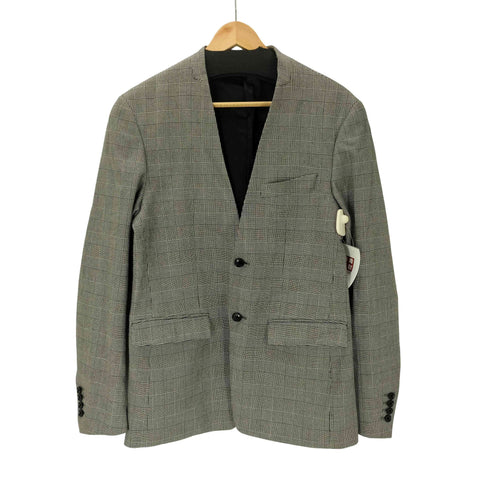 キャサリンハムネットロンドン KATHARINE HAMNETT LONDON ノーカラー 千鳥格子 チェック テーラード ジャケット レディース import:XL