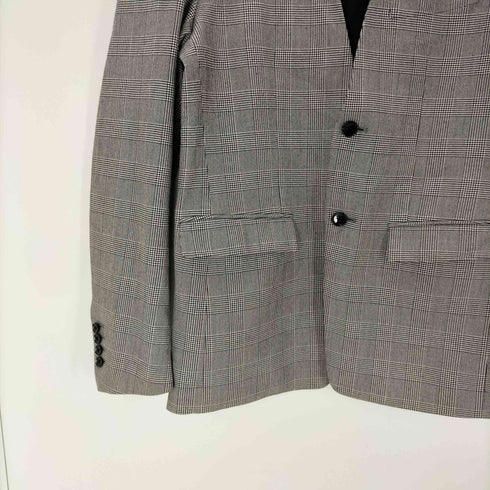 キャサリンハムネットロンドン KATHARINE HAMNETT LONDON ノーカラー 千鳥格子 チェック テーラード ジャケット レディース import:XL