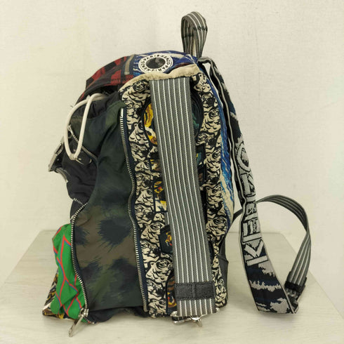 ケンゾー KENZO 総柄 マルチカラー マルチアイコン ナイロンバックパック メンズ