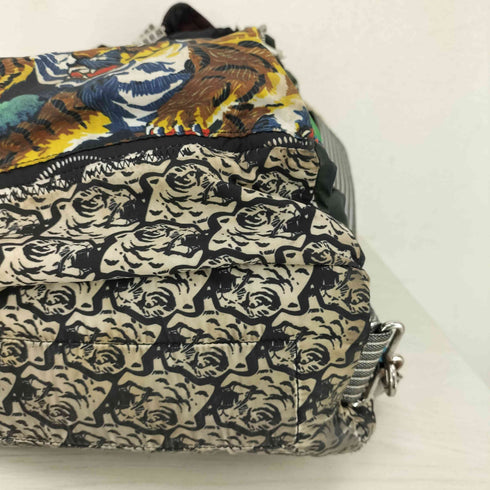 ケンゾー KENZO 総柄 マルチカラー マルチアイコン ナイロンバックパック メンズ