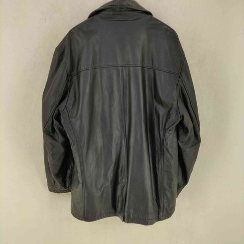 ギャップ Gap 90s OLD レザー 裏地キルティング ダブルブレスト ピーコート メンズ XL