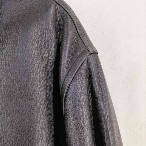 ノーティカ NAUTICA 90s COW LEATHER 裏地フリース キルティング 切替 レザー コート メンズ 44