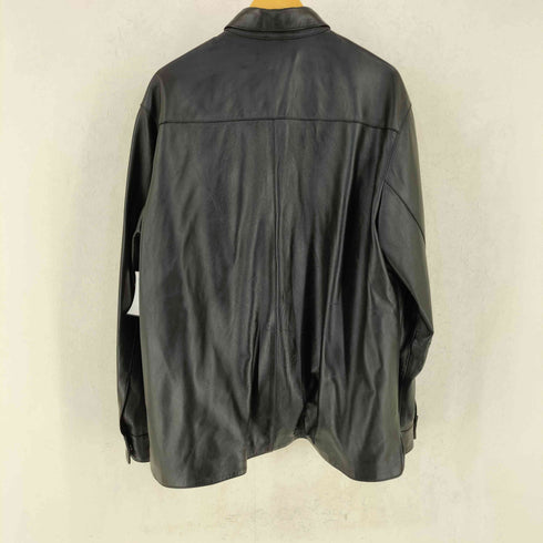 オットバイユークス 8 by YOOX イタリア製 Lambskin ラムレザー シャツ ジャケット メンズ XL