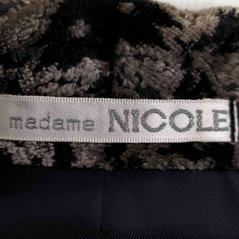 MADAME NICOLE ベロア ペイズリー テーラードジャケット レディース
