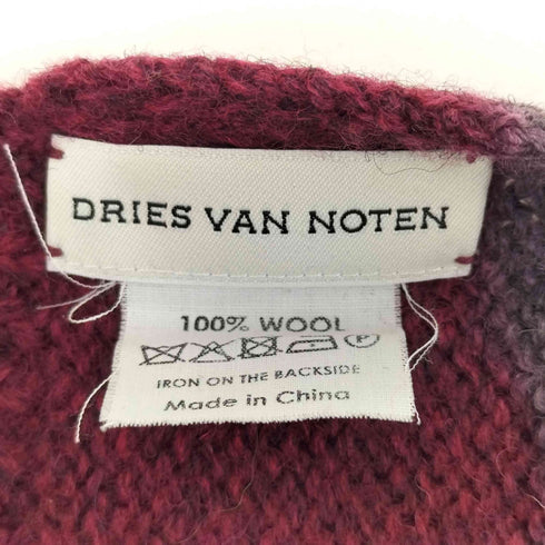 ドリスヴァンノッテン DRIES VAN NOTEN 中国製 ボーダーデザイン ウールマフラー メンズ