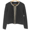 ザラ ZARA ウール100% スパンコール ノーカラージャケット レディース import:M