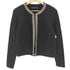 ザラ ZARA ウール100% スパンコール ノーカラージャケット レディース import:M