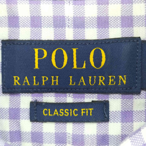 ポロラルフローレン POLO RALPH LAUREN ポニー刺繍 ギンガム BDシャツ CLASSIC FIT メンズ import:S