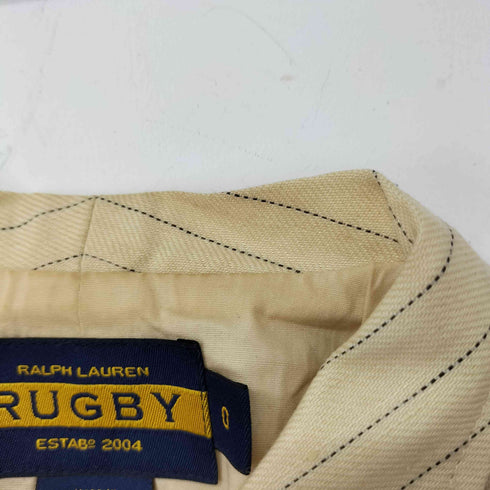 ラグビーラルフローレン Rugby Ralph Lauren ウールリネン ストライプ ジレ レディース 0