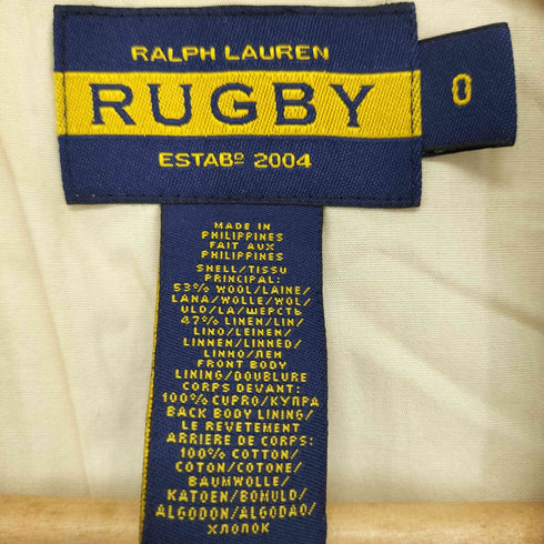 ラグビーラルフローレン Rugby Ralph Lauren ウールリネン ストライプ ジレ レディース 0