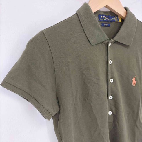 ポロラルフローレン POLO RALPH LAUREN SLIM FIT ポニー刺繍 ポロシャツ レディース import:XS
