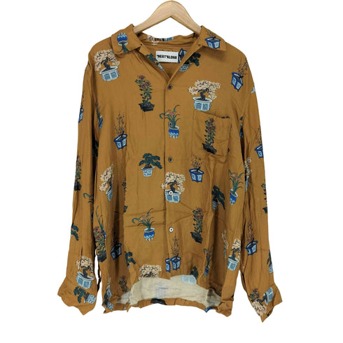 NEAT ALOHA 23SS BONSAI 盆栽柄 開襟 レーヨン シャツ メンズ JPN:M