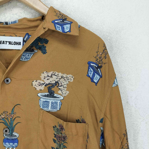 NEAT ALOHA 23SS BONSAI 盆栽柄 開襟 レーヨン シャツ メンズ JPN:M