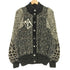 Ardfern Knitwear スコットランド製 総柄 スタンドカラー ニットカーディガン レディース import:L