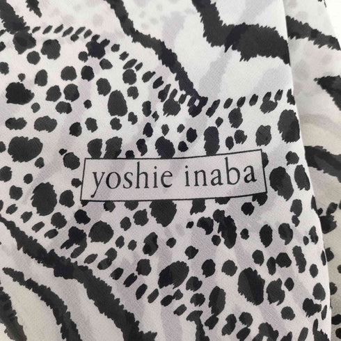 ヨシエイナバ YOSHIE INABA アニマル柄 シルク スカーフ レディース ONE SIZE