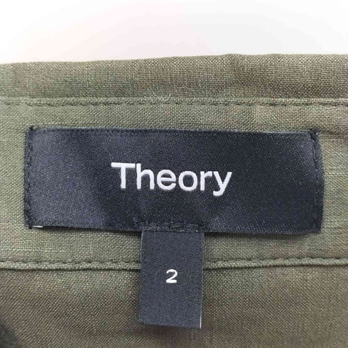 セオリー theory Short-Sleeve A-Line Dress in Good Linen ショートスリーブ Aライン リネン ワンピース レディース JPN:2