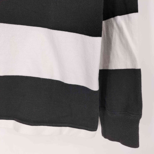 ラグビーラルフローレン Rugby Ralph Lauren 90S 香港製 ロゴ刺繍 ナンバリング ボーダー L/S ラガー シャツ メンズ import:M