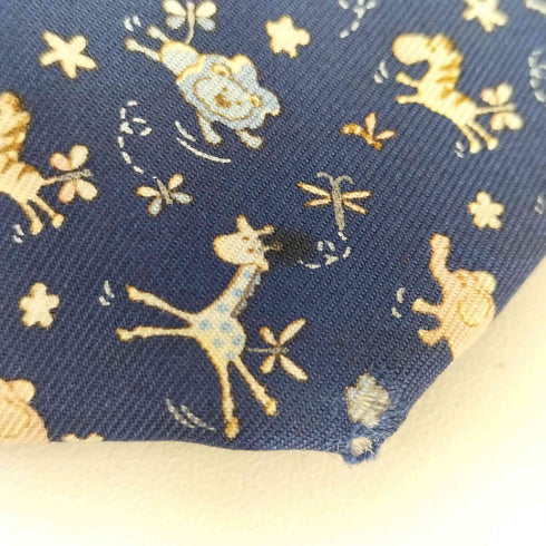 サルヴァトーレフェラガモ Salvatore Ferragamo イタリア製 総柄 シルク ネクタイ メンズ
