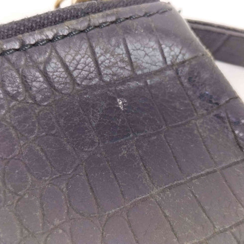 コムデギャルソン COMME des GARCONS クロコ型押し レザー ポーチ レディース