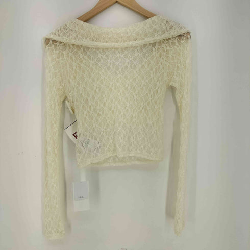 ムルーア MURUA 26ss レースカシュクールオフショルトップス レディース FREE