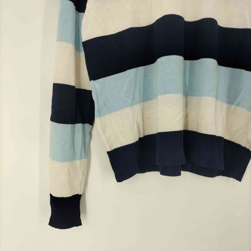 アベイシングエイプ A BATHING APE 90-00S OLD 初期タグ マルチ ボーダー コットン ニット セーター メンズ import:L