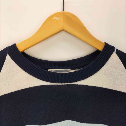 アベイシングエイプ A BATHING APE 90-00S OLD 初期タグ マルチ ボーダー コットン ニット セーター メンズ import:L