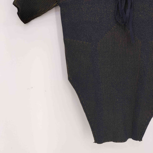 エジック Ezick 25ss 2way design code neck イレリブ配色トップス レディース FREE