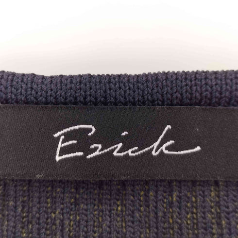 エジック Ezick 25ss 2way design code neck イレリブ配色トップス レディース FREE