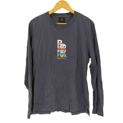 ピーエスポールスミス PS Paul Smith Zebra Stride ゼブラ ストライド プリント 長袖 Tシャツ メンズ L