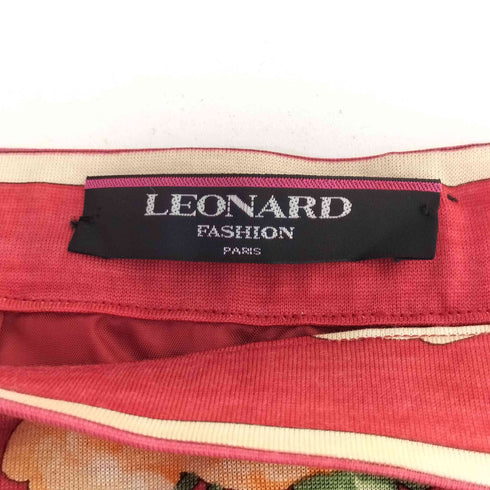 レオナール LEONARD ウール シルク 花柄 タイトスカート レディース 70