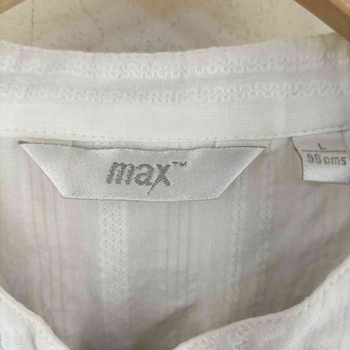 MAX インド綿 花柄 刺繍 七分袖 ワンピース レディース L