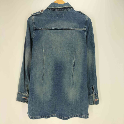 MANNISH JEANS レースアップ 膝丈 デニム ワンピース レディース FREE
